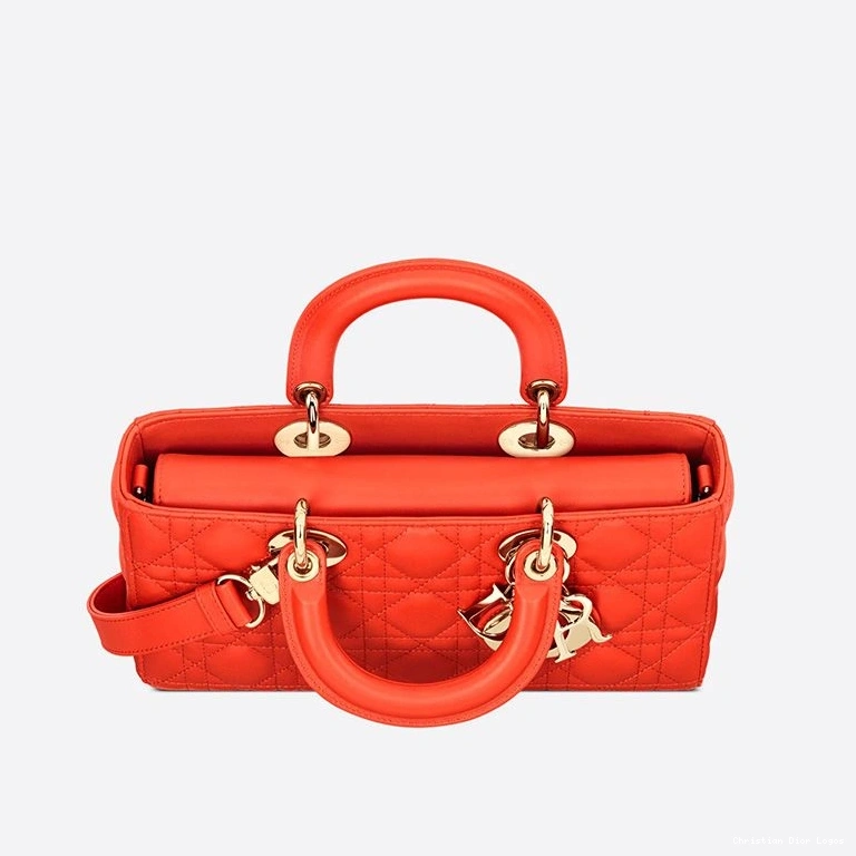 Cheap Medium Lady Bag Orange Cannage Lambskin D-Joy 0717 Luxury